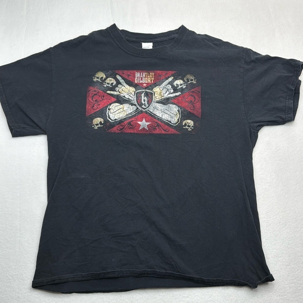 Brantley Gilbert Shirt Mens L Black Country Music devil don’t sleep tour 2017